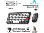 مینی کیبورد و ماوس بی سیم KB-C027
