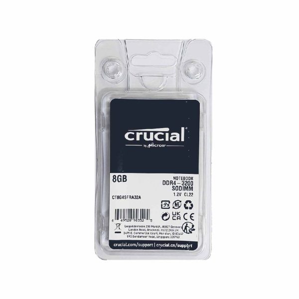 رم لپ تاپ کروشیال DDR4 فرکانس 3200 مگاهرتز CL22 ظرفیت 8GB - Image 2