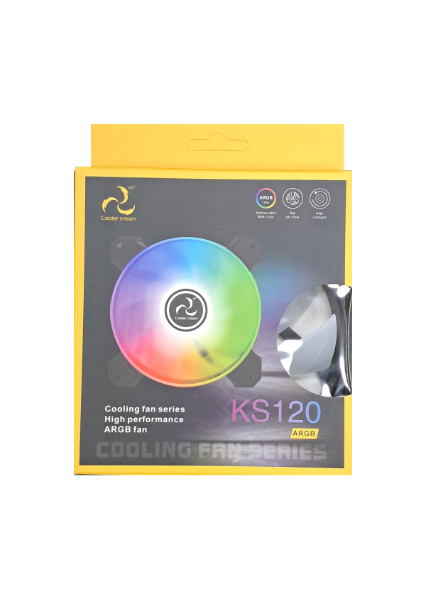 فن کیس 12*12 Cooler cream KS120 RGB - Image 3