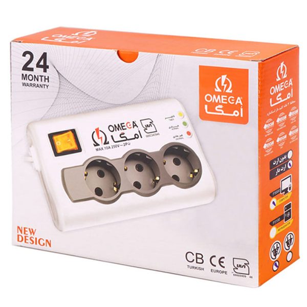 محافظ برق 3 خانه امگا P3000