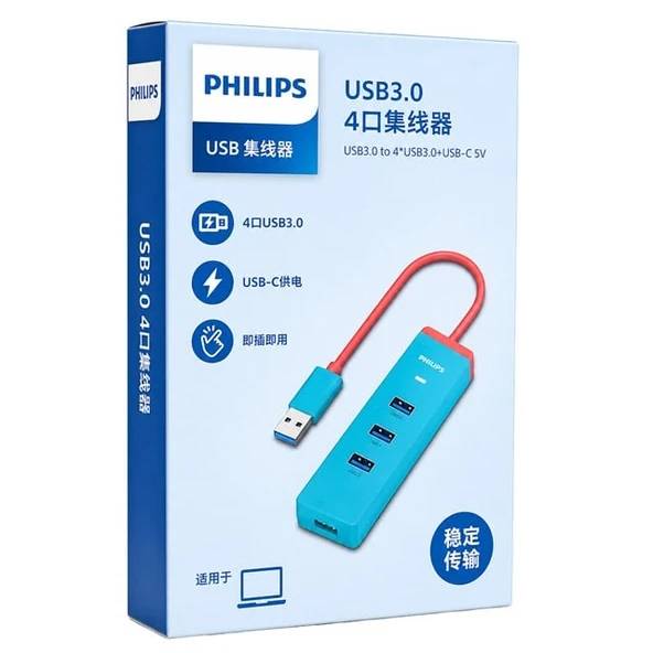 8725976d-afd8-4fd9-9bf4-007f63397161 هاب USB3 برند PHILIPS مدل SWR1529R/93 - Image 1